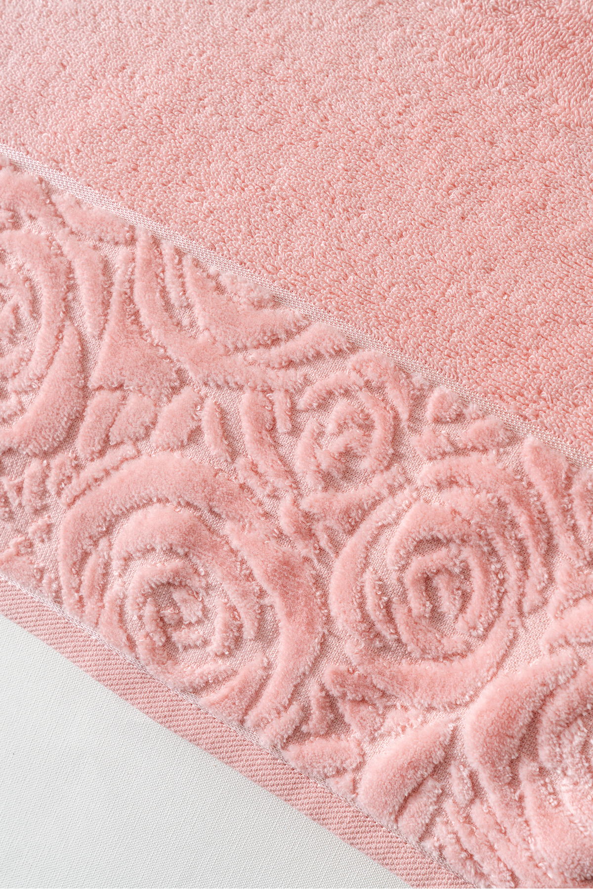 6'lı Ucu Gül Desenli %100 Pamuk 50X90 cm El Yüz Havlu Seti Şık Tasarım Yumuşak ve Emici