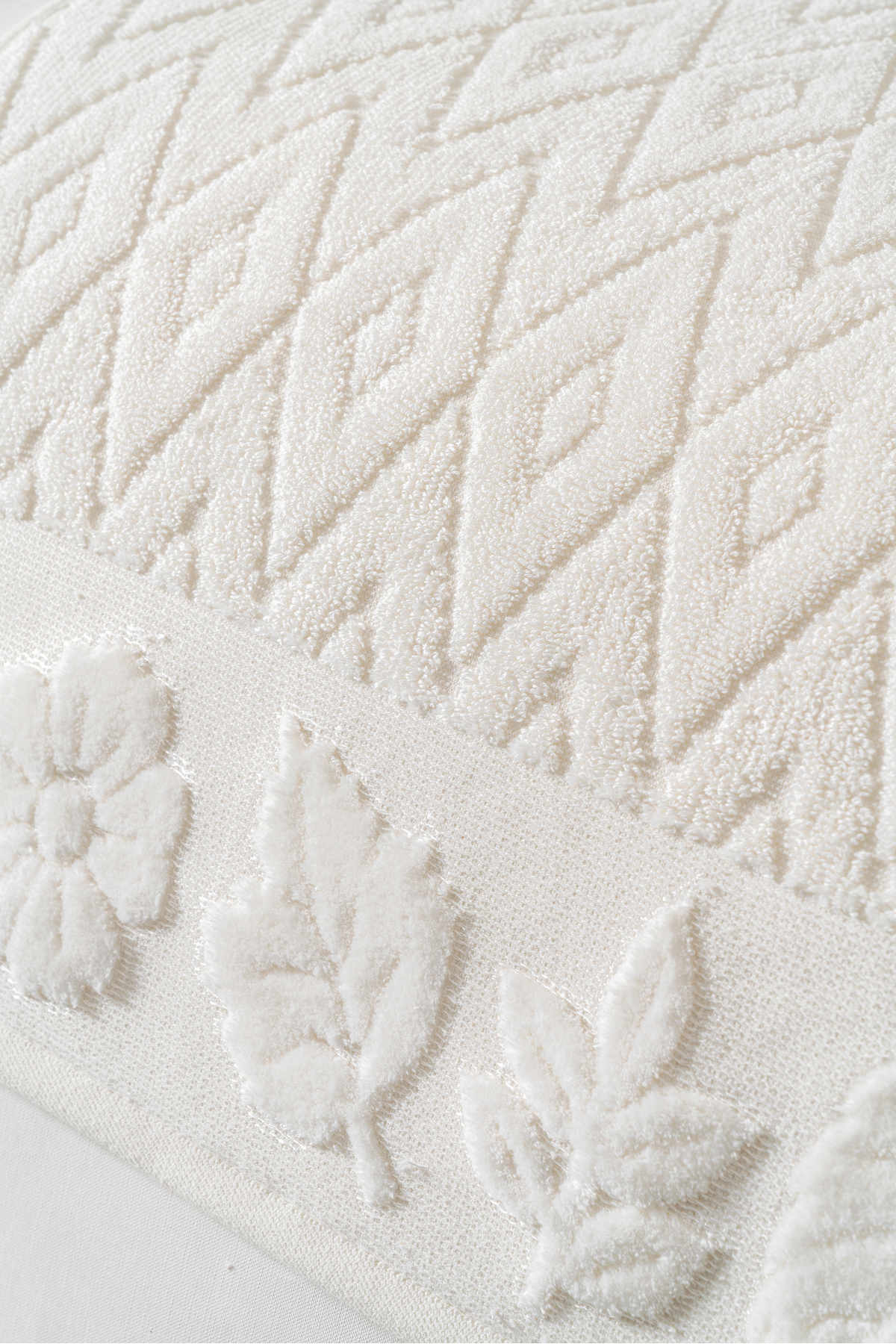 50x90 cm 6’lı El Yüz Havlusu Yumuşak Dokulu Şık Kabartma ve Yaprak Desen Yüksek Emici