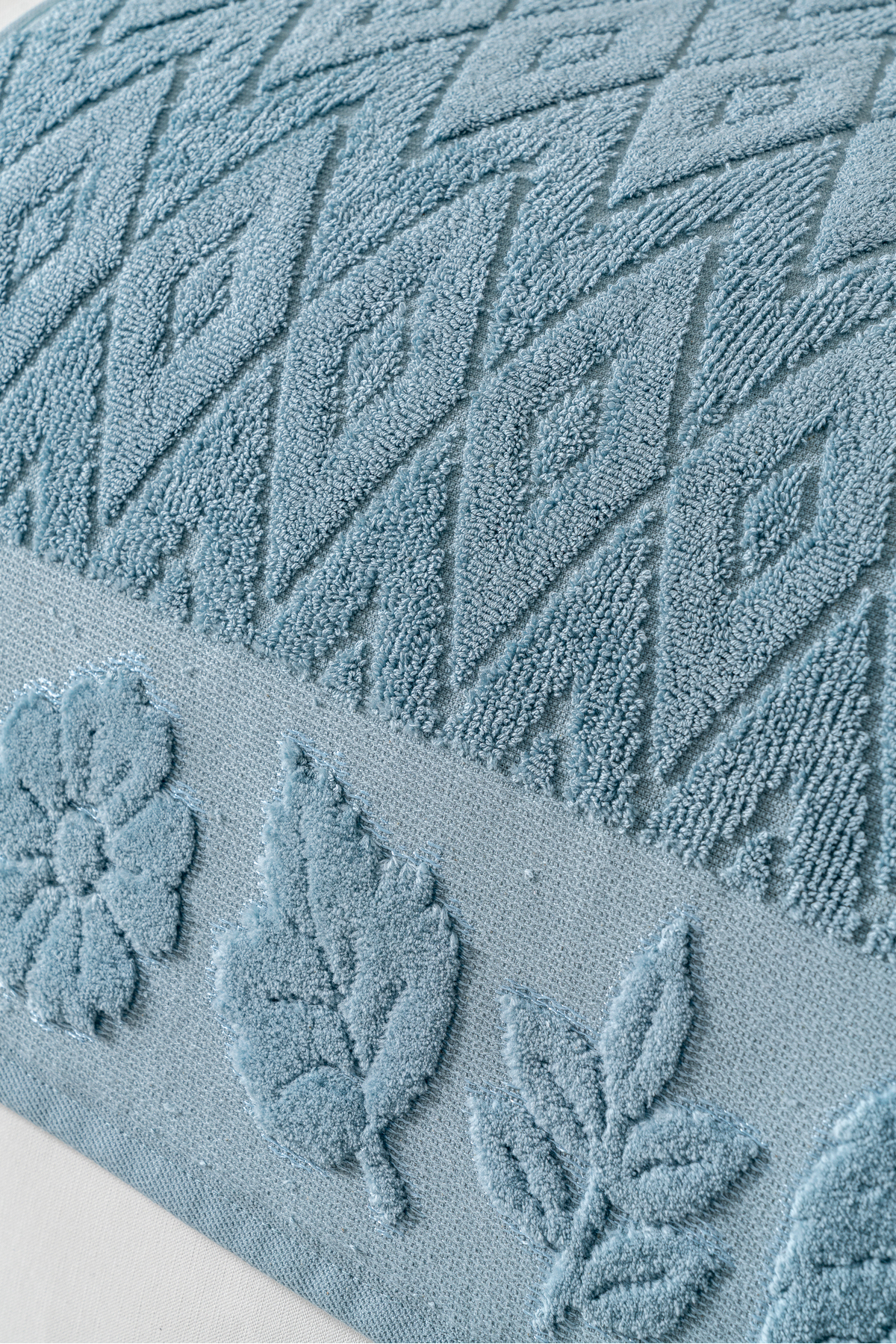 50x90 cm 6’lı El Yüz Havlusu Yumuşak Dokulu Şık Kabartma ve Yaprak Desen Yüksek Emici