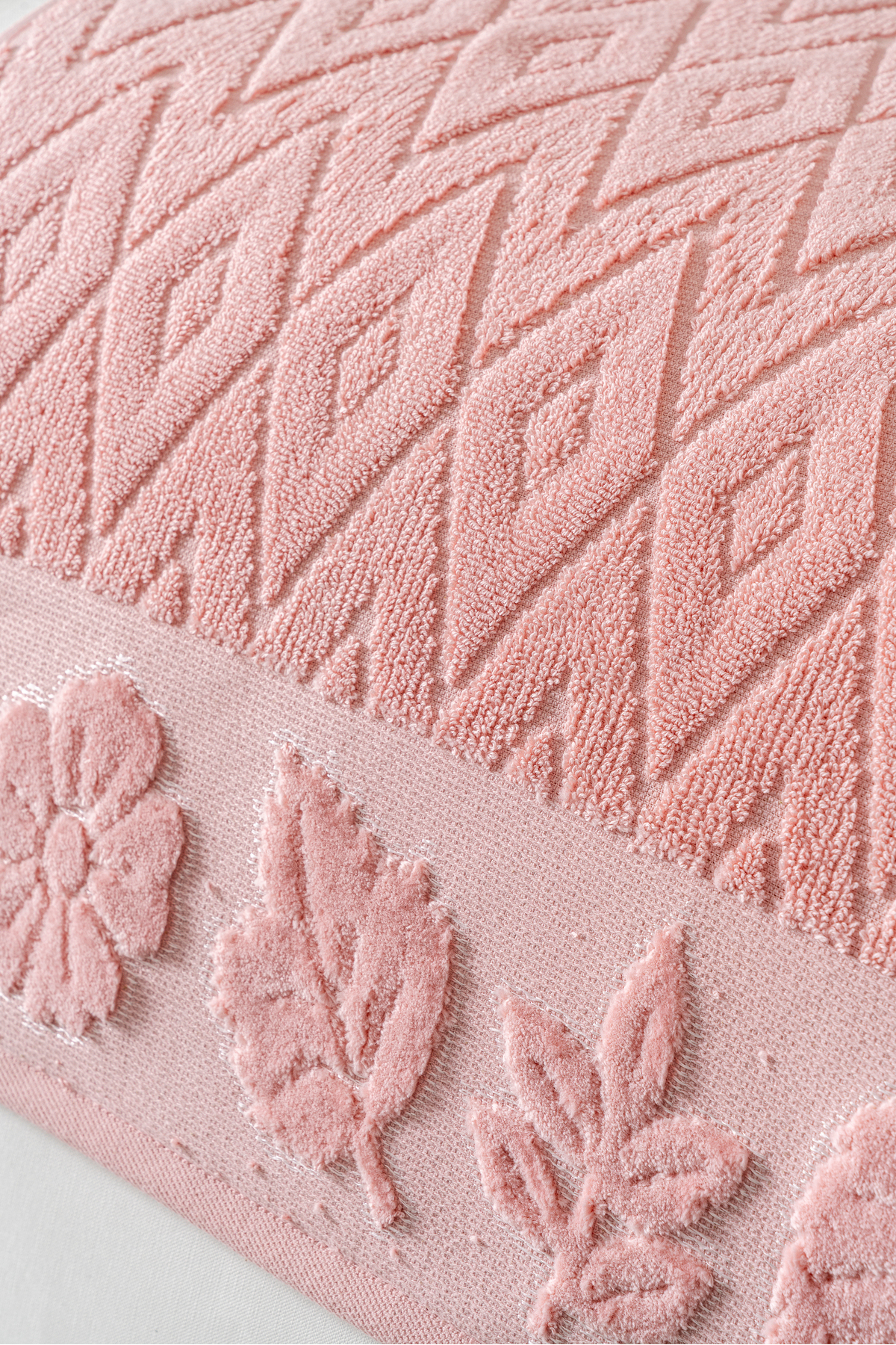 50x90 cm 6’lı El Yüz Havlusu Yumuşak Dokulu Şık Kabartma ve Yaprak Desen Yüksek Emici