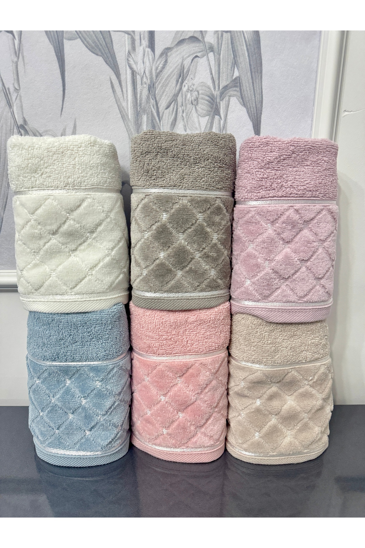 30x50 cm 6'lı Mutfak Havlusu %100 Organik Pamuk Yumuşak Doku Yüksek Emiş Gücü En