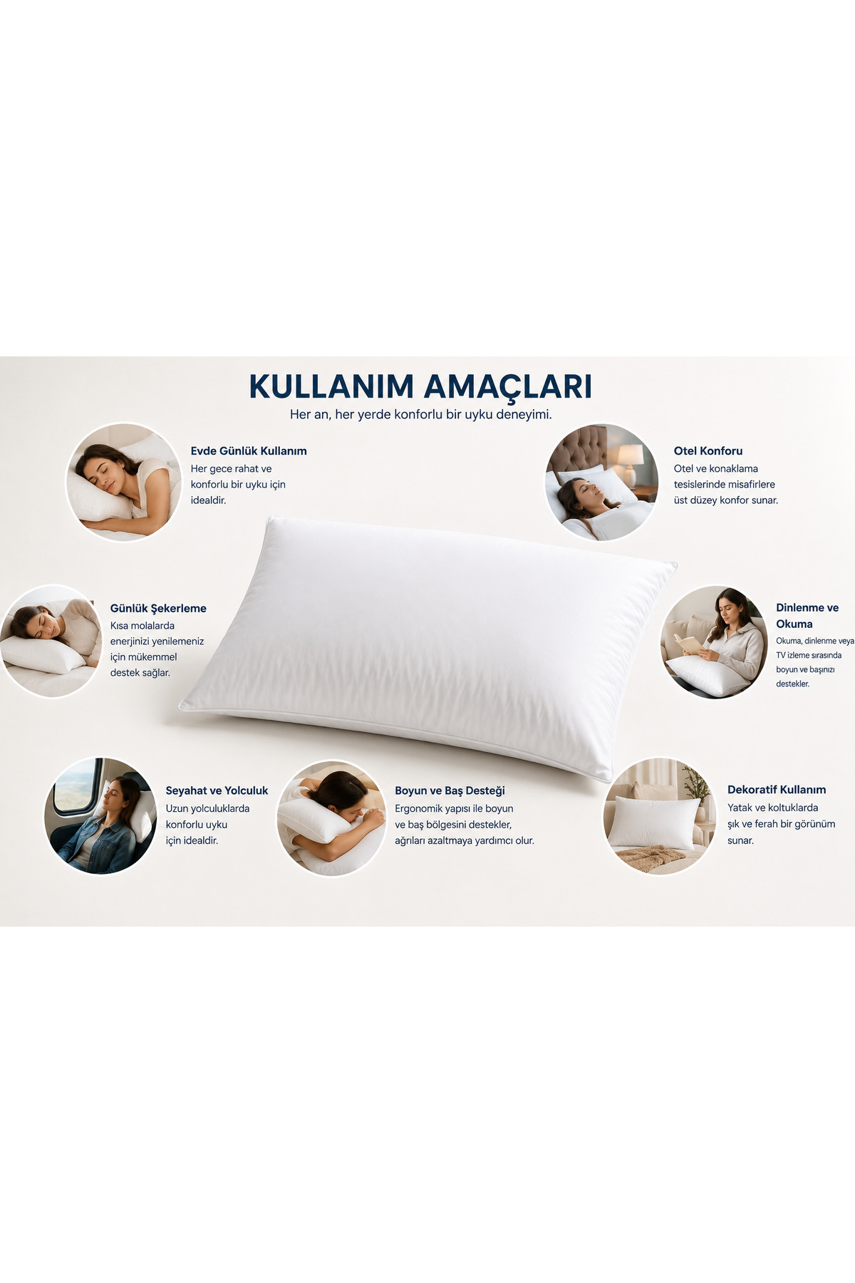 2 Adet Goldd Serisi 1200Gr SİLİKON Yastık 50x70cm